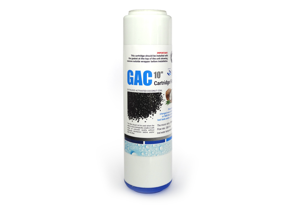 Картридж з гранульованого кокосового вугілля GAC 10"