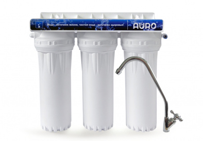 Проточный фильтр трехступенчатой очистки воды AURO-303