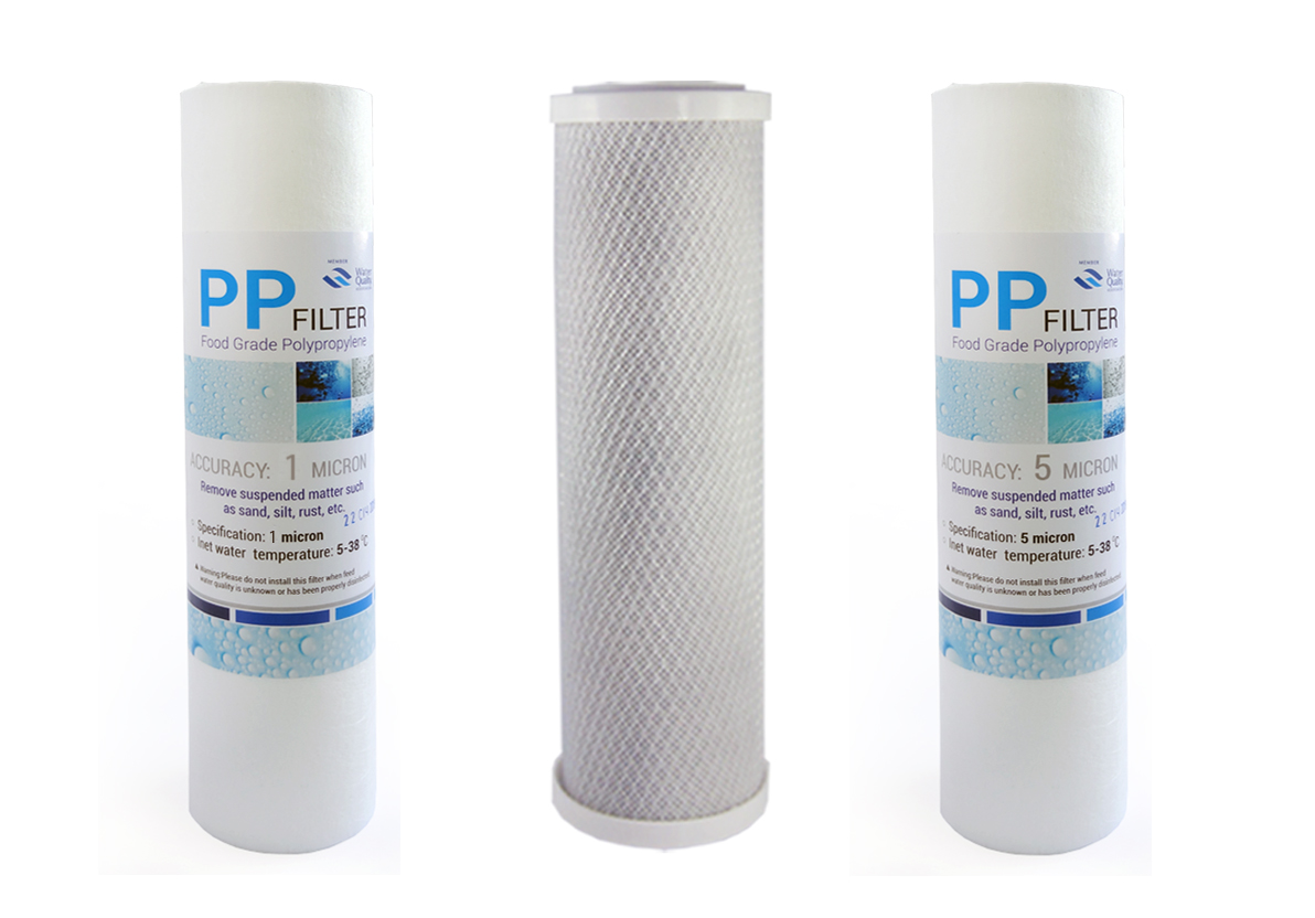 Комплект картриджів з подвійною механічною очисткою (5 мкм, СТО, 1 мкм)