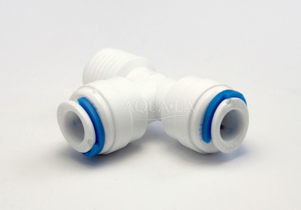 Трійник 7544К (1/4"ЗР-1/4"JG-1/4"JG) для систем зворотного осмосу фото №2
