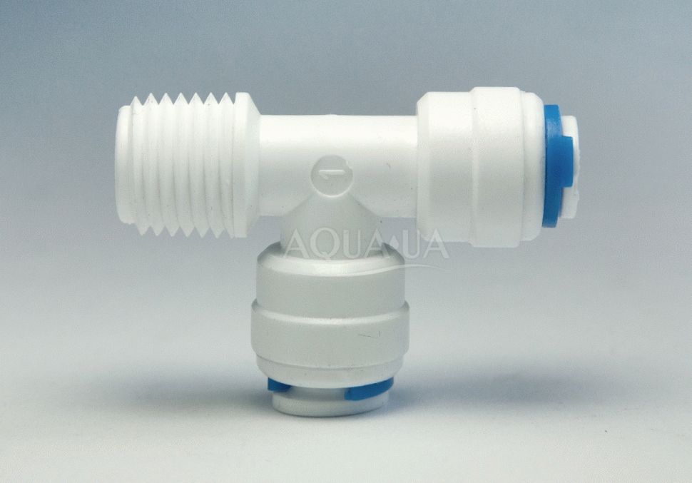 Трійник 7544К (1/4"ЗР-1/4"JG-1/4"JG) для систем зворотного осмосу фото №3